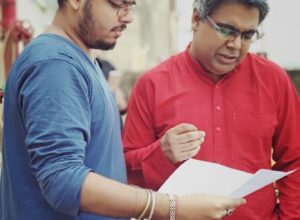 During campaign shoot with actor & RJ Mir Afsar Ali for Lakme Roopini 2018